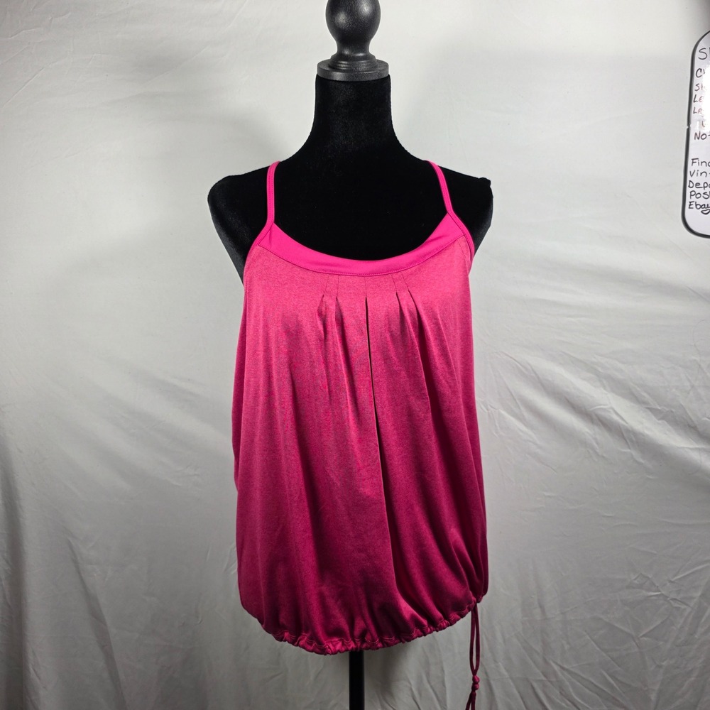 Champion C9 Duo Dry Pink Heather Racerback Tank Top with Built-in Bra Small - Picture 1 of 9